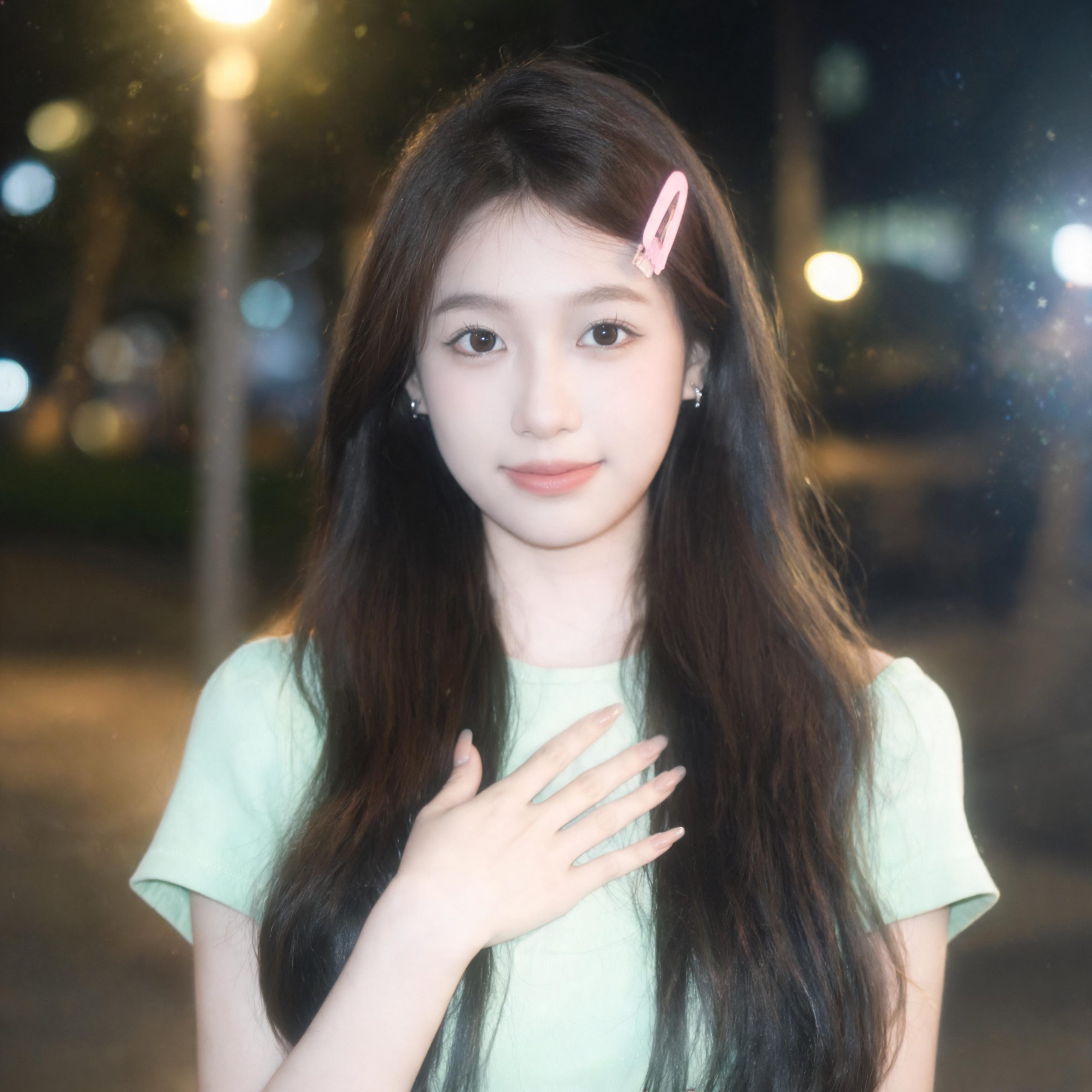 半身清冷美女 AI绘画 日常快照CCD胶片质感
