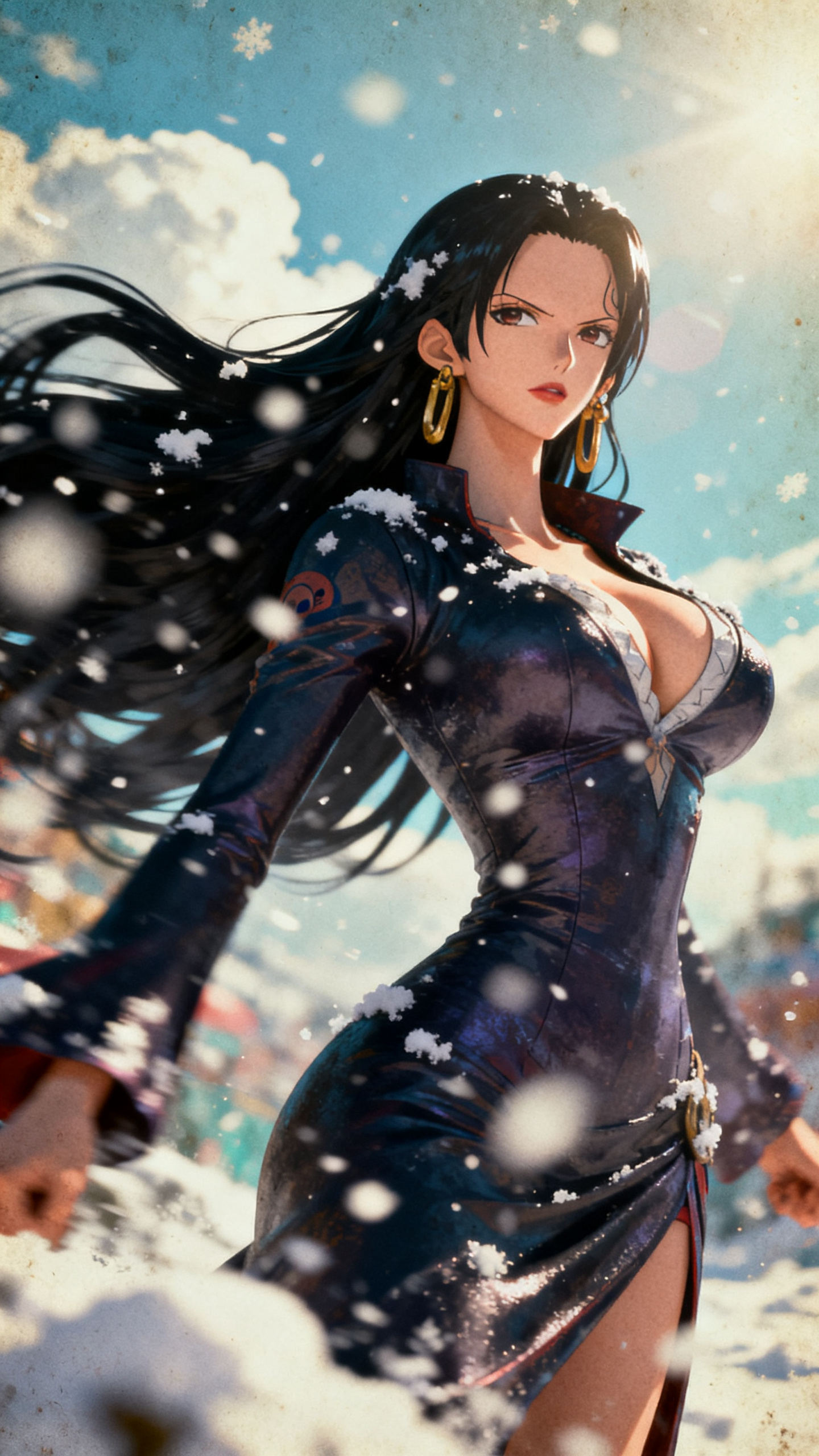 海贼王女帝波雅汉库克游戏CG风格 落雪动态